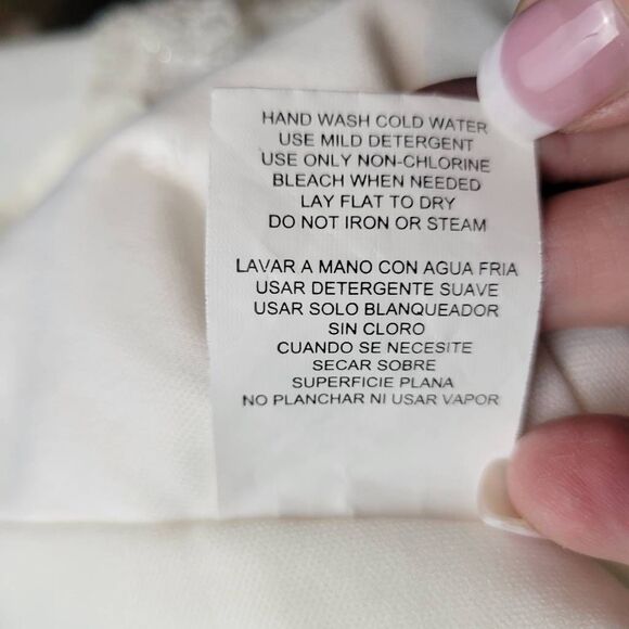 Sparkly White Lacey Textured Spaghetti Strap Mini Short Dress - Picture 13 of 14